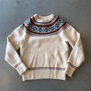 J. Crew 100% lambswool pullover pattern sweater